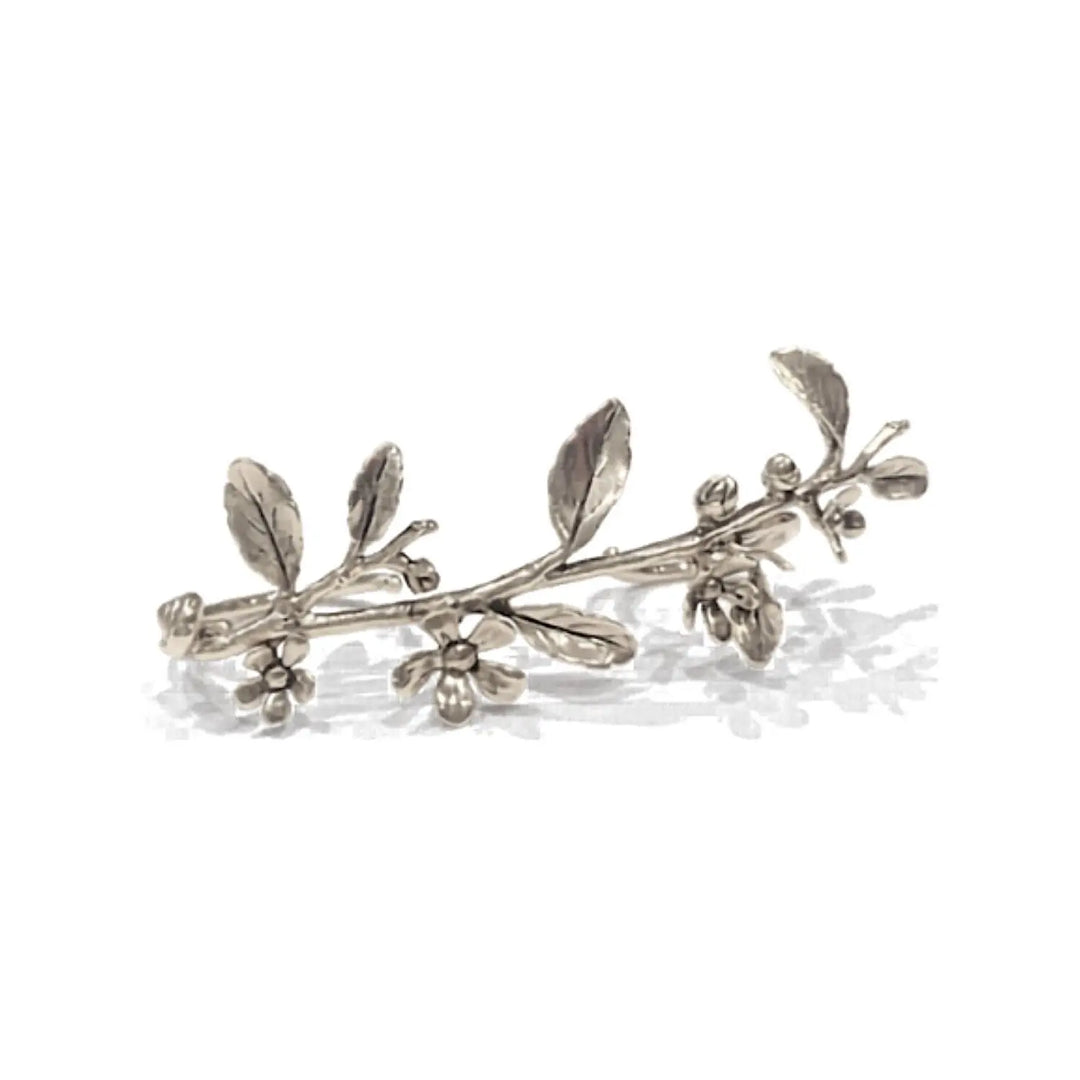 bague Bérénice argent, branche florale