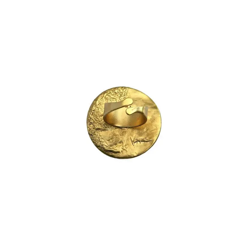 Bague solen réglable dorée à l'or 24 carats signée Verpal