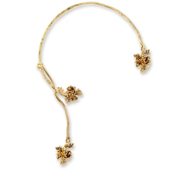 collier torque séréna, franche florale or